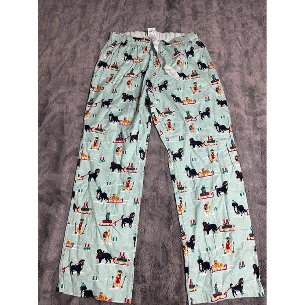 Lands’ End Kids Dog Print Pajama Pants – Size M (10-12)